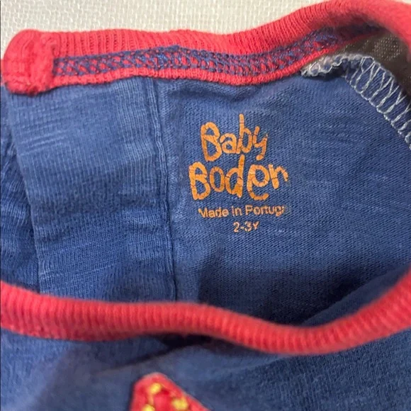 Baby Boden Blue and Gray Star Rocket Long Sleeve Tee - Picture 3 of 4